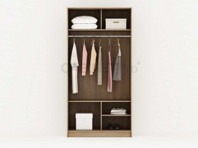 MẪU TỦ ÁO 2 CÁNH MỞ 07